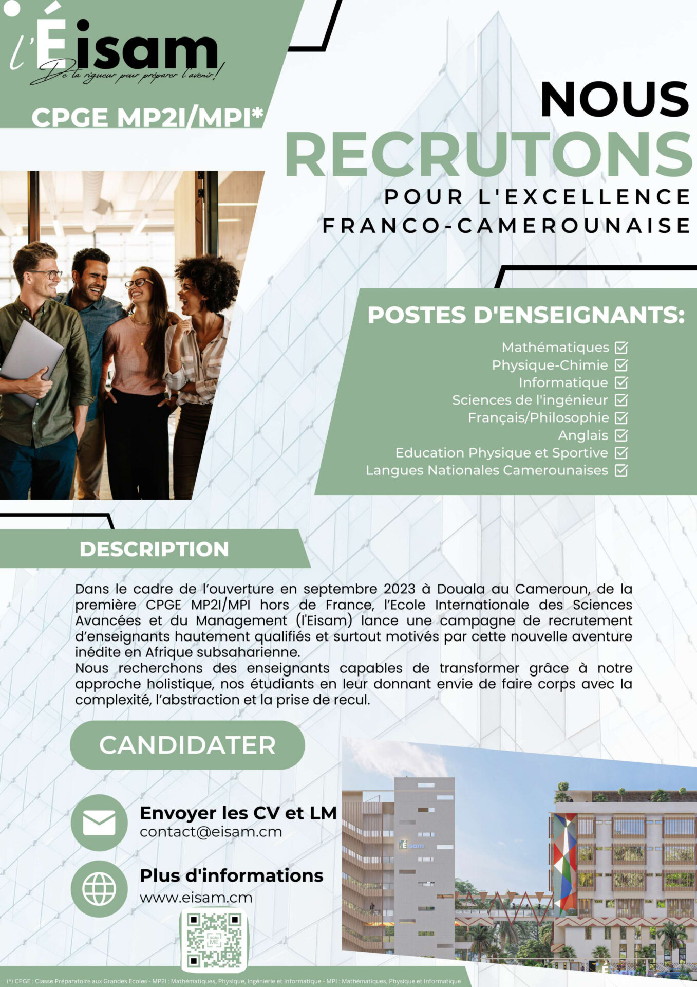 Recrutement Éisam